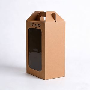 Bolsa de Papel Kraft Personalizable al por Mayor con Ventana y Asa, Ecológica, Ideal para Ramos y Empaque de Regalos - Product Image 2