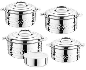 Ensemble de Casseroles isolées à Double paroi en acier inoxydable, casserole de cuisine, Pot de cuisson