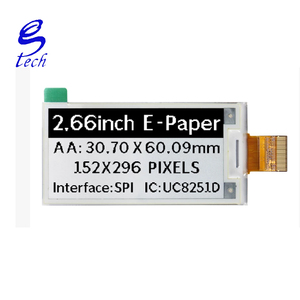 หน้าจอกระดาษอิเล็กทรอนิกส์ EPD ขนาด 2.66 นิ้ว 152*290 สีดำขาว ชิปไดรเวอร์ UC8251D อินเทอร์เฟซ SPI กำลังไฟต่ำ กระดาษอิเล็กทรอนิกส์ - Product Image 1