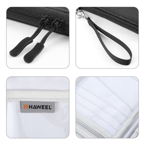 HAWEEL Bolso de mano Pasaporte Cartera Organizador de documentos Tarjetas DE CRÉDITO Estuche Bolsa (Negro) - Product Image 5