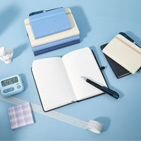 Carnet portable A6/A7 à couverture rigide avec porte-stylo, 100 feuilles, produits en papier, cahiers pour étudiants, reliure cousue, format A7, agenda quotidien