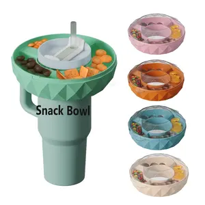 40 oz tái sử dụng Snack Vòng cho 40ozcup phụ kiện Bát cho 40 oz Tumbler với xử lý nhựa Snack khay đặt cho cup