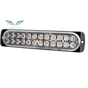 Đèn Nhấp Nháy Màu Hổ Phách Siêu Mỏng Đèn Nhấp Nháy 24 LED 72W Đèn Nhấp Nháy Cảnh Báo Khẩn Cấp Bên Hông Xe Máy Xe Tải