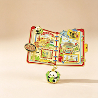 Carnet de notes en forme de classeur à anneaux de la ville de Shenyang, souvenir de la vieille ville, cadeau de voyage, aimant de réfrigérateur en métal, vente en gros, lot en vrac