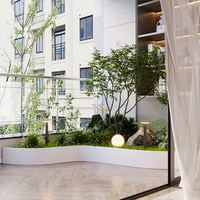 Jardinière Métallique Courbe Irrégulière Personnalisée en Fer Forgé pour Jardin de Villa, Balcon et Aménagement Paysager Extérieur Décoratif
