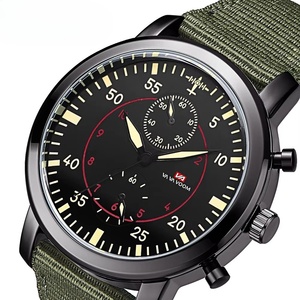 Nouvelle montre à quartz pour homme, vente en gros, bracelet en nylon vert, montre de sport étanche pour l'extérieur, montre décorative créative à motif d'avion - Product Image 6