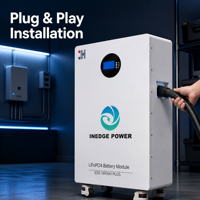 Système d'énergie solaire hybride tout-en-un INEDGE POWER OEM avec BMS intelligent pour la maison, contrôle par application, batterie LFP 10 kW 10 kWh et volant d'inertie