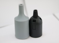 Support de douille E27 personnalisable avec manchon en silicone, 220V CA, ouverture 10mm, fixation murale/au sol à trou unique, utilisation intérieure sécurisée