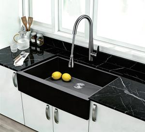 Farmhouse Apron-Front Compact Matte Black Single Bowl Counter Handmade Easy Clean SUS304 Stainless Steel <b>Kitchen</b> <b>Sink</b> PVD Nano 5 - Product Image 2