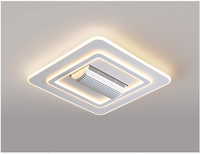 Ventilateur de plafond moderne sans pales avec éclairage LED, corps en fer, pour maison, bureau, salon, chambre, moteur AC ultra-silencieux, télécommande, 6 vitesses