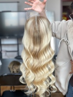 SHY Mini perruque à clipser, texture Body Wave, cheveux humains de qualité supérieure, base en maille respirante, raie invisible, fournisseur pour salons