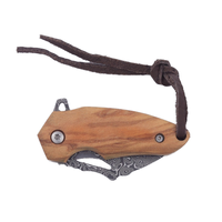 Mini couteau pliant en acier damas haute dureté Couteau à fruits de poche portable pour le camping et l'utilisation quotidienne OEM personnalisable