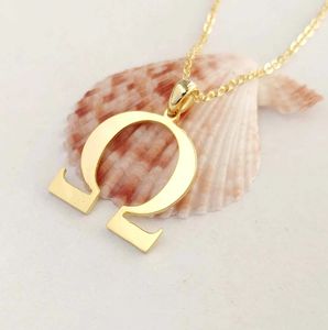 316L 스테인레스 스틸 18K 금도금 맞춤형 그리스 편지 목걸이 그리스 알파벳 <span class=keywords><strong>Psi</strong></span> 델타 람다 목걸이 선물 - Product Image 2