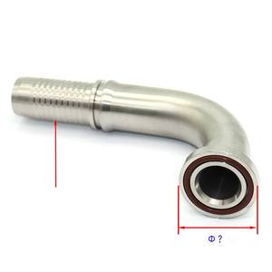 Accesorios de manguera hidráulica de fábrica Baoling, accesorios de manguera hidráulica recta de crimpado métrico, dimensiones - Product Image 2