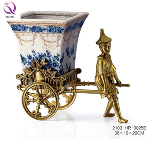 Combinación de Serie de Cerámica Creativa de Lujo Retro de Alta Gama Plato de Fruta Europeo Decoración para Sala de Estar Gabinete de <span class=keywords><strong>TV</strong></span> con Jarrones a Ambos Lados - Product Image 3