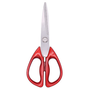 Yangjiang <b>Kitchen</b> <b>Scissors</b> Stainless Steel Red Straight Head For Home Use - Product Image 4