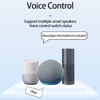 Mini interrupteur tactile intelligent WIFI bipolaire 5A avec contrôle par application, 3 prises, compatibilité Google Home, 250V IP20