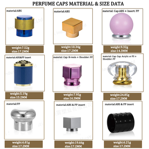 Capuchon de bouteille de parfum en <span class=keywords><strong>plastique</strong></span> haut de gamme, personnalisable, avec <span class=keywords><strong>1000</strong></span> moules existants, fabrication usine (20 ans d'expérience), diamètre 15mm, couvercle de parfum de luxe - MOQ 10000 pièces - Product Image 5
