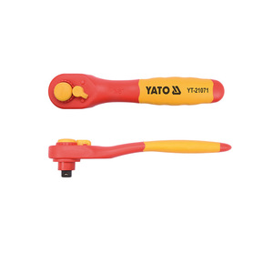 Llave de trinquete Yato de 3/8 pulgadas con mango aislado de doble color, grado industrial YT-21071 - Product Image 1