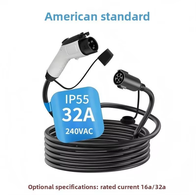 Type 2 EV Cable 16A 1 Phase 10 Meter Extra Long TPU IP65 Electric Vehicle Charger Extension Cord for Outdoor Wallbox
