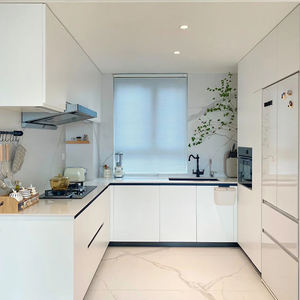 Promotion d'échantillons BAINENG : <span class=keywords><strong>Meuble</strong></span> de cuisine moderne à prix réduit, unité de cuisine complète en acier inoxydable - Product Image 1