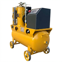 Compresseur d'air portable monophasé sans huile à vis, 2,2-7,5 kW, avec roues, pour usage industriel, 220V/380V