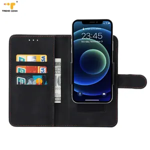 2024 Premium Leather New PU Flip Leather Wallet Wireless Charge Supported Mobile Phone Case For iPhone 12 13 14 15