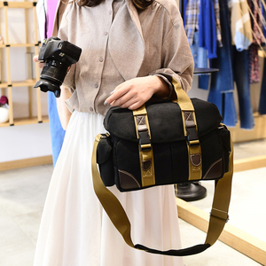 Messenger caméra équipement <span class=keywords><strong>sac</strong></span> élégant caméra sacs <span class=keywords><strong>voyage</strong></span> grand Vintage personnalisé hommes photographe toile bandoulière DSLR <span class=keywords><strong>sac</strong></span> - Product Image 6