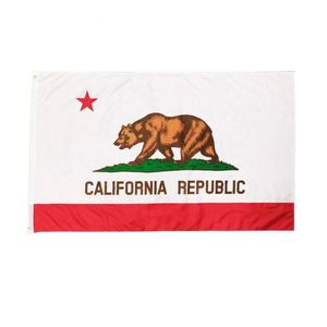ธงโพลีเอสเตอร์ขายส่ง ธงรัฐอเมริกัน ขนาด 3x5 ฟุต 90x150 ซม. ธงรัฐแคลิฟอร์เนีย สหรัฐอเมริกา - Product Image 1