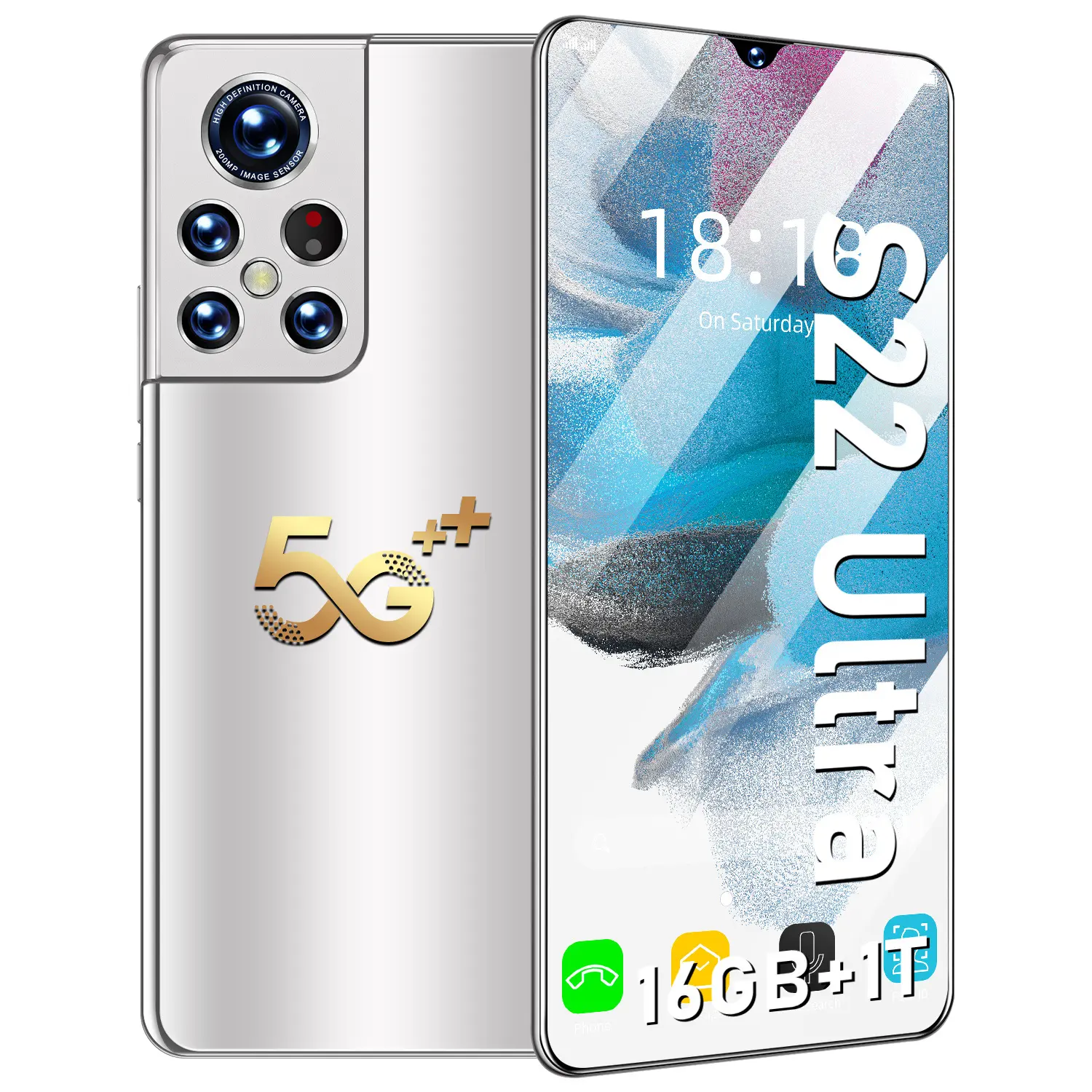 حار بيع أحدث وضع S22 5G 90Hz AMOLED الأصلي 6.9 بوصة الشاشة الكبيرة الألوان المبهرة الذكي عالية معدل التحديث الهواتف المحمولة