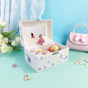 Caja de Música Moderna con Manivela, Diseño de <span class=keywords><strong>Princesa</strong></span> Floral, Bailarina Giratoria, Ecológica, de Papel, con Sonido de los Años 60, para Niñas - Product Image 4