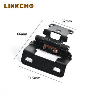 LINKCHO Amerikaanse stijl veer scharnieren keukenkast stille deurscharnieren mat zwart half omhullende keukenkastdeurscharnieren - Product Image 4