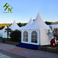 Tente Pagode 6x6m à Structure en Aluminium Robuste avec Protection UV, Barnum Extérieur pour Événements et Fêtes, Chapiteau 20x20 Pieds pour Utilisation Intérieure et Extérieure