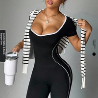 Leggings Deportivos de Verano para Mujer, Sin Costuras, de Cintura Alta, Ajustados, con Costuras Visibles, para Correr y Hacer Ejercicio
