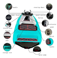 Vente Flash : Kart Aquatique Électrique au Lithium 72V, Mini Jet Ski, Bateau, Kart de Course pour Lac, Parc Aquatique, Divertissement