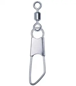 Stainless Steel Rolling Swivel With Safety Snap Fishing Accessories