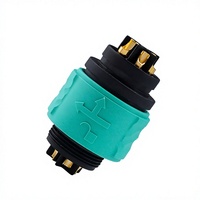 Connecteur Électrique M23 Autobloquant 10A DIN en Cuivre pour Véhicule Électrique, 2+1+5 Cœurs, pour Batterie Lithium de Stockage d'Énergie, Étanche, Type Aviation