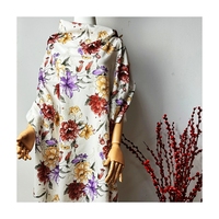 Motifs floraux populaires impression numérique personnalisée 100% polyester mat crêpe tissu en mousseline de soie pour robe jupe vêtements