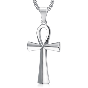 Personalizado Simple <span class=keywords><strong>Ankh</strong></span> crucifijo colgante mujeres hombres Acero inoxidable cristiano religioso joyería <span class=keywords><strong>Ankh</strong></span> Cruz COLLAR COLGANTE - Product Image 3