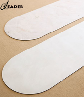 Tapis de yoga en caoutchouc naturel premium, ensemble de 3 mm d'épaisseur, forme ovale, écologique, blanc brillant mat, antimicrobien, antidérapant, universel