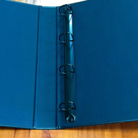 Porte-documents à spirale de haute qualité en papier noir B5, format personnalisé, reliure à anneaux, papeterie professionnelle