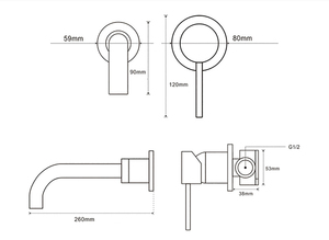 Rubinetto in ottone moderno, - Product Image 4