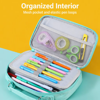 Tas Pena Spidol Kanvas Besar, Tempat Penyimpanan Pensil Kapasitas Besar, Kotak Organizer