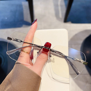 <span class=keywords><strong>Gafas</strong></span> para miopía <span class=keywords><strong>de</strong></span> <span class=keywords><strong>tendencia</strong></span> sin marco, ultraligeras, con borde <span class=keywords><strong>de</strong></span> corte cuadrado pequeño, luz antiazul, <span class=keywords><strong>gafas</strong></span> <span class=keywords><strong>de</strong></span> visión cercana, <span class=keywords><strong>gafas</strong></span> Unisex ultraligeras - Product Image 5