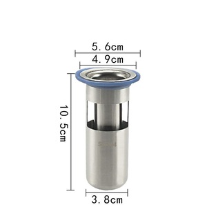 Filtro per Scarico a Pavimento in Acciaio Inox, Deodorante, Filtro per Lavandino, Colino per Rifiuti, Filtro Inclinato in Acciaio Inox - Product Image 3