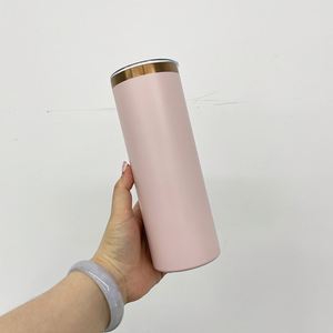 Gobelet isotherme droit et fin plaqué cuivre de 20 oz pour vinyle, bouteille d'eau de voyage colorée en acier inoxydable de 20 oz - Product Image 3