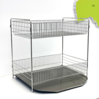 Système de rangement moderne pour ustensiles à double niveau Organisateur de vaisselle et de bol