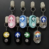Porte-clés anti-stress en forme de bouton de signalisation de passage piéton, bouton de feux de circulation, jouet clicker anti-stress, pendentif portable, cadeau