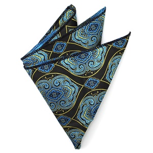 Polyester dệt bowtie túi vuông bướm tương phản người đàn ông pre-tied turquoise paisley hoa hai lớp <span class=keywords><strong>bow</strong></span> <span class=keywords><strong>tie</strong></span> set cho nam giới - Product Image 4
