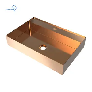 Luxury 304 Stainless Steel Sink Rose Gold Wash Hand Face Basin Wash Basins Price Bathroom Wash Basin Sink